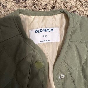 Old Navy Sage Green Quilted Baby Jacket